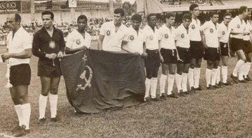 Jogadores do Corinthians durante a partida - Domínio Público