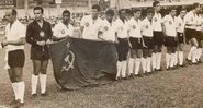 Jogadores do Corinthians durante a partida - Domínio Público