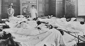 Hospital europeu durante a Gripe Espanhola - Divulgação