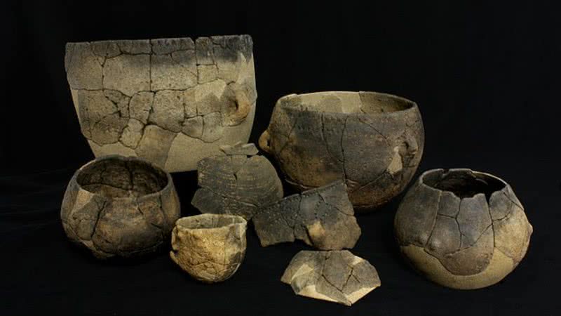 Algumas das cerâmicas analisadas pelos cientistas da universidade - Divulgação/Annabelle Cocollos