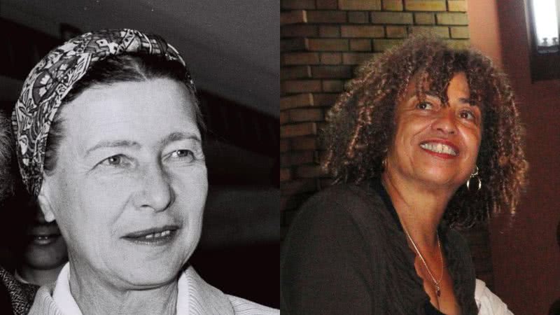 Simone de Beauvoir e Angela Davis, respectivamente - Creative Commons