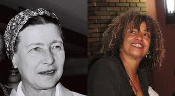 Simone de Beauvoir e Angela Davis, respectivamente - Creative Commons