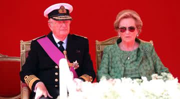 Rei Alberto II ao lado da rainha Paola da Bélgica - Getty Images