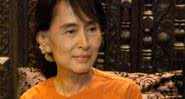 Fotografia de Aung San Suu Kyi, patrona da democracia em Mianmar - Wikimedia Commons