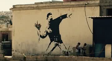 Uma das obras de Banksy, em Belém - Licença Crative Commons via Wikimedia Commons