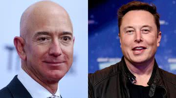 Foto de Jeff Bezos e Elon Musk - Getty Images