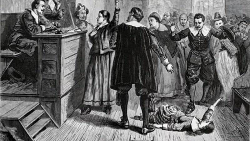 Ilustração meramente ilustrativa de um julgamento em Salem, em 1876 - William A. Crafts via Wikimedia Commons