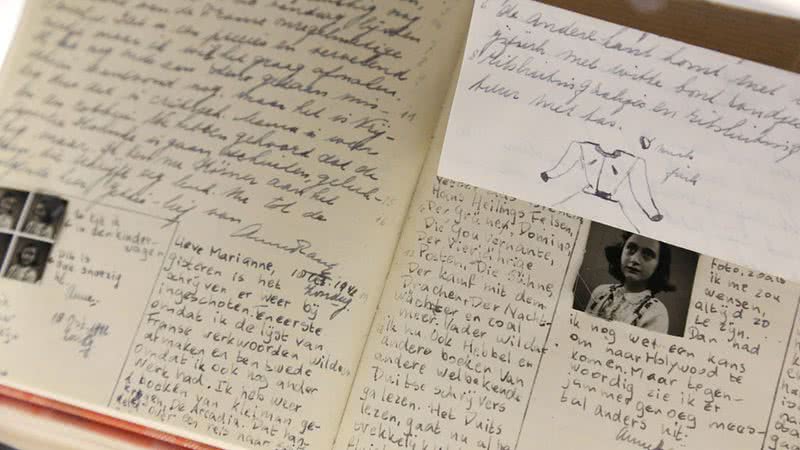 Imagem do diário de Anne Frank