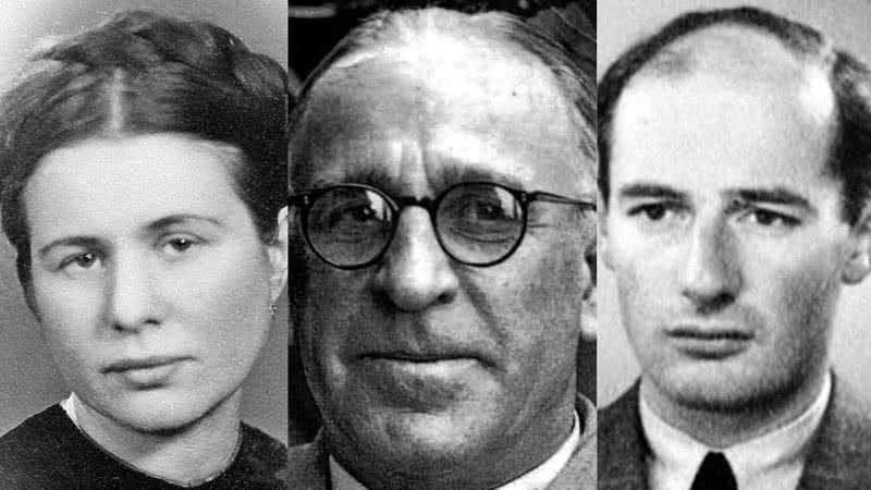 Em ordem: Irena Sendler, Frank Foley e Raoul Wallenberg - Montagem/ Wikimedia Commons