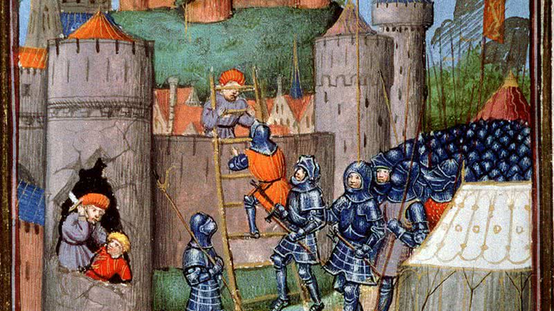 Ilustração de um cerco medieval - Wikimedia Commons