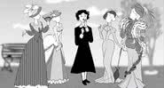 Ilustração de Gabrielle Chanel feita pela Openthedoor - Aventuras na História/Openthedoor estúdio de animação (todos os direitos reservados)