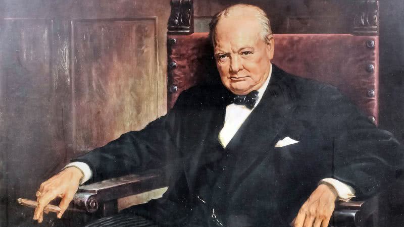 Pintura do Primeiro-ministro Winston Churchill - Wikimedia Commons