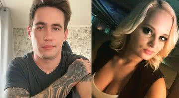Montagem mostrando fotografias do youtuber e de sua namorada de 28 anos - Divulgação/ VK.com