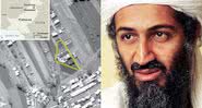 Local de morte de Osama Bin Laden, em Abbottabad, e fotografia do líder terrorista - Wikimedia Commons/Getty Images