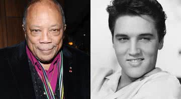 Montagem com Quincy à esquerda e Elvis à direita - Getty Images
