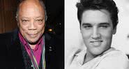 Montagem com Quincy à esquerda e Elvis à direita - Getty Images