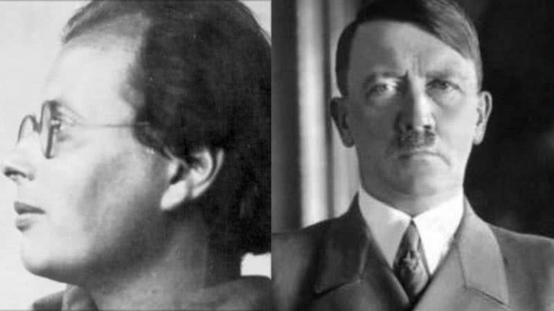Hans Litten à esquerda, e Adolf Hitler à direita - Divulgação