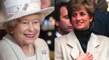 Montagem de Princesa Diana e Elizabeth II - Getty Images
