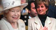 A rainha Elizabeth II (à esqu.) e a princesa Diana (à dir.) - Getty Images