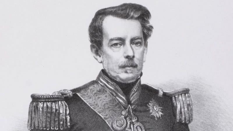 Ilustração de Duque de Caxias em 1857