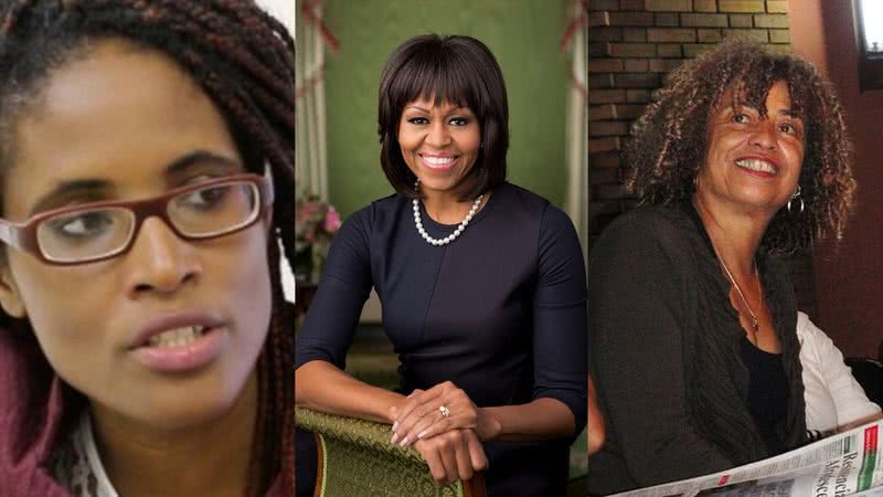 Respectivamente: Djamila Ribeiro, Michelle Obama e Angela Davis - Creative Commons
