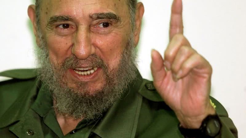 Fidel Castro durante um Congresso - Getty Images