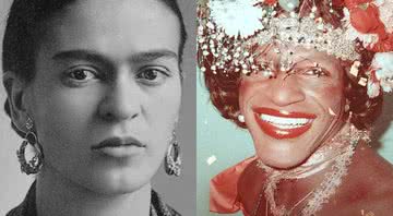 Frida Kahlo e Marsha P. Johnson, respectivamente - Wikimedia Commons / Divulgação / Netflix