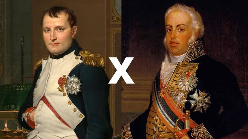 Napoleão e Dom João, respectivamente - Creative Commons
