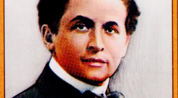 Retrato de Harry Houdini em selo comemorativo - Getty Images