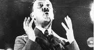 Hitler durante um discurso - Getty Images com modificações