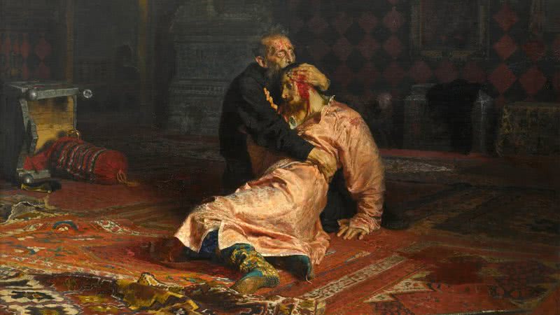 Ivan matando o próprio filho, de Ilya Repin - Domínio Público/ Creative Commons/ Wikimedia Commons