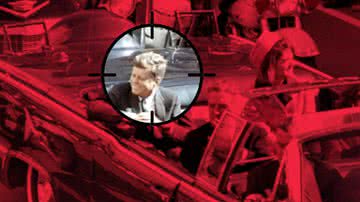 JFK em sua limusine momentos antes do assassinato - Domínio Público com modificações