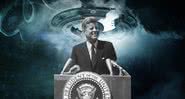 O ex-presidente americano Jonh Fitzgerald Kennedy - Domínio Público via Wikimedia Commons c/ background via Pixabay