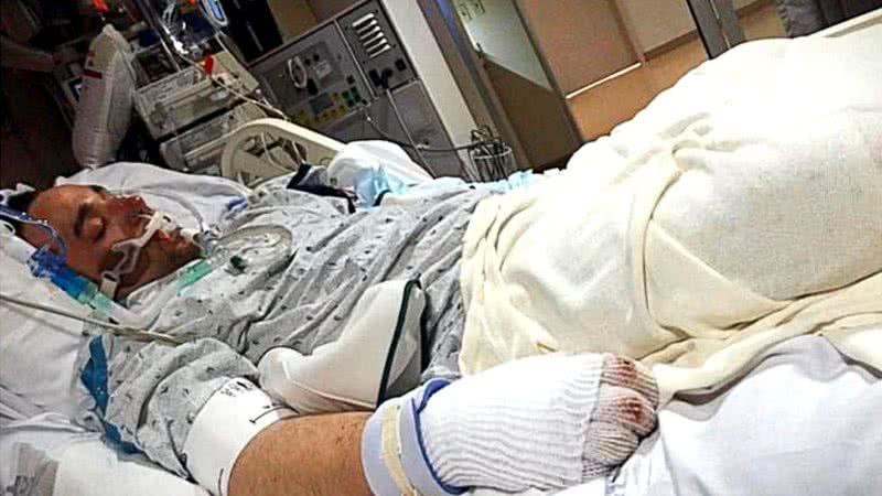 Justin se recuperando no hospital - Divulgação