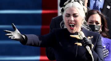 Lady Gaga canta na posse de Joe Biden, em janeiro de 2021 - Getty Images