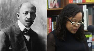 W.E.B. Du Bois e Saidiya Hartman, respectivamente - Cornelius Marion Battey, via Wikimedia Commons / Divulgação / Youtube / Politics and Prose