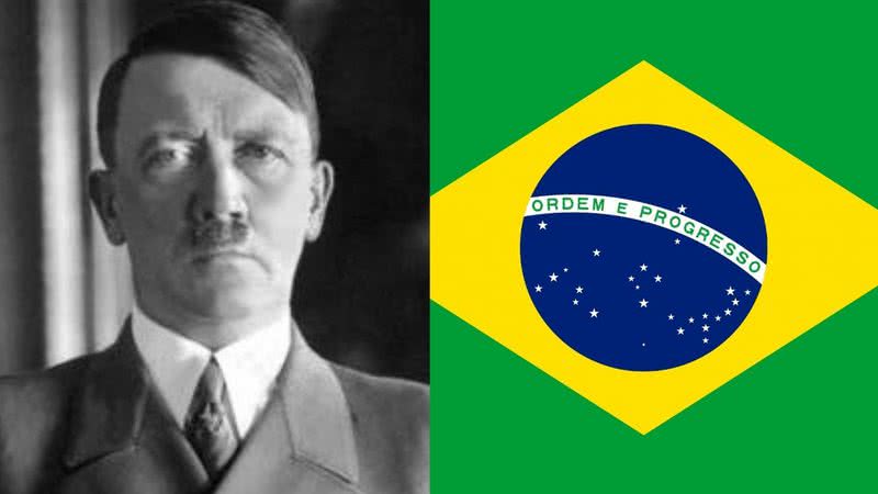 Hitler e bandeira do Brasil, respectivamente - Creative Commons