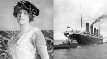 Madeleine (à esq.) e uma fotografia do RMS Titanic (à dir.) - Wikimedia Commons