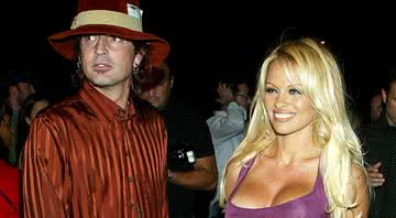Fotografia de Pamela Anderson e Tommy Lee em outubro de 2003 - Getty Images