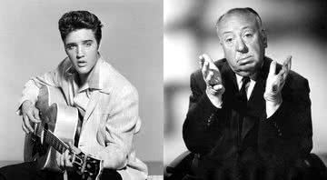 Montagem de Elvis Presley e Alfred Hitchcock - Wikimedia Commons