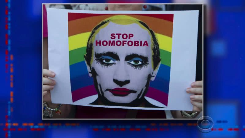 O meme sendo exibido no The Late Show with Stephen Colbert