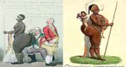 Duas ilustrações racistas apontando a visão europeia sobre Sarah - Wikimedia Commons