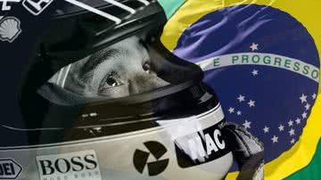 Ayrton Senna, piloto de Fórmula 1 - Getty images com fundo freepik