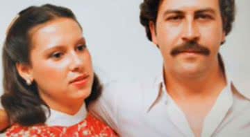 Victoria Eugenia Henao ao lado de Pablo Escobar - Divulgação / Youtube / La Mañana En Casa