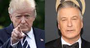 O ex-presidente dos EUA Donald Trump e o ator Alec Baldwin - Getty Images
