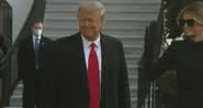 Donald Trump e a esposa Melania se despedem da Casa Branca - Divulgação G1