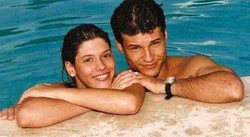 Fotografia de Dinho e Valéria Zoppello em piscina - Divulgação/Arquivo Pessoal
