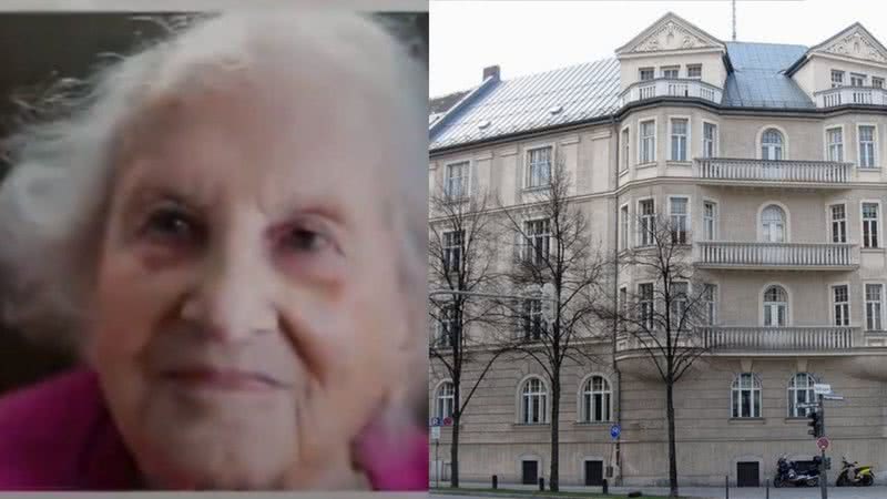 Alice Frank Stock e o prédio que dividiu com Hitler em Munique - Divulgação/Youtube/Today News US/Wikimedia Commons