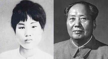 Retrato fotográfico de Yang Kaihui (à esq.) junto de Mao Zedong (à dir.) - Wikimedia Commons