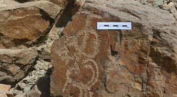 Inscrições em pedras indicando vida humana - Divulgação
